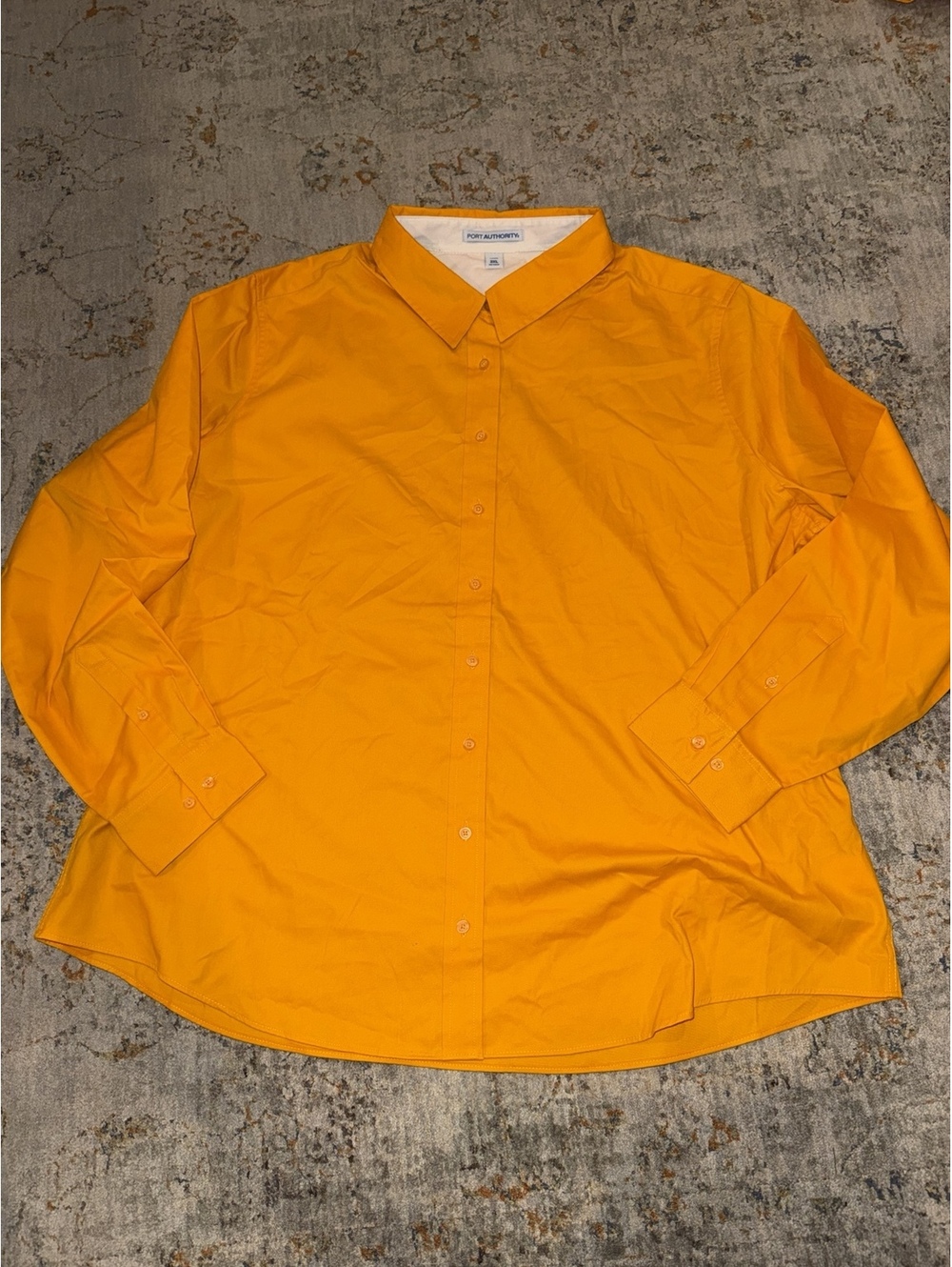 Port Authority Women's 3XL Orange Long Sleeve Button Down Shirt A422